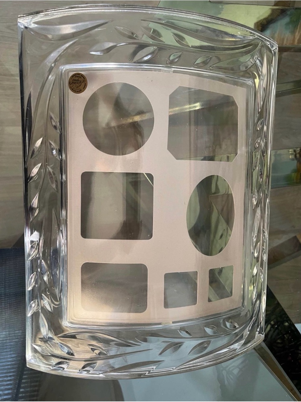Vintage lead crystal painting